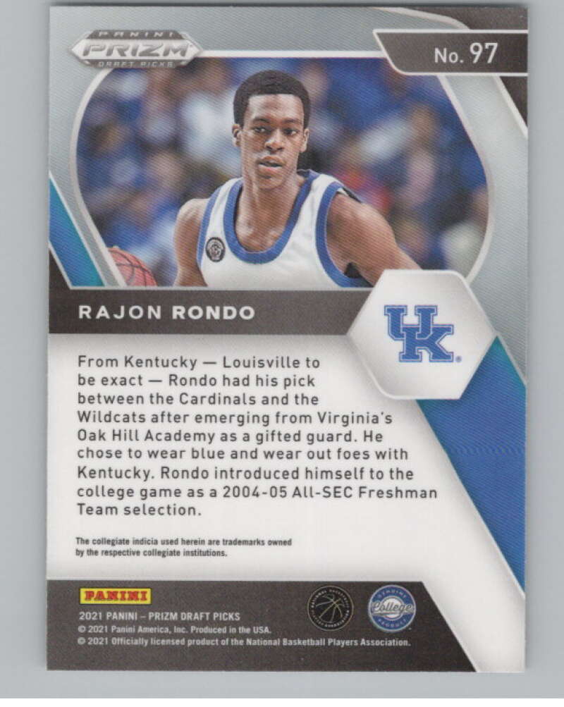 2021-22 Panini Prizm Draft Picks #97 Rajon Rondo  V98193 Image 2