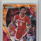 2021-22 Prizm Draft Picks Orange Ice #50 Joshua Primo Rookie Graded HCWG 9 Image 1