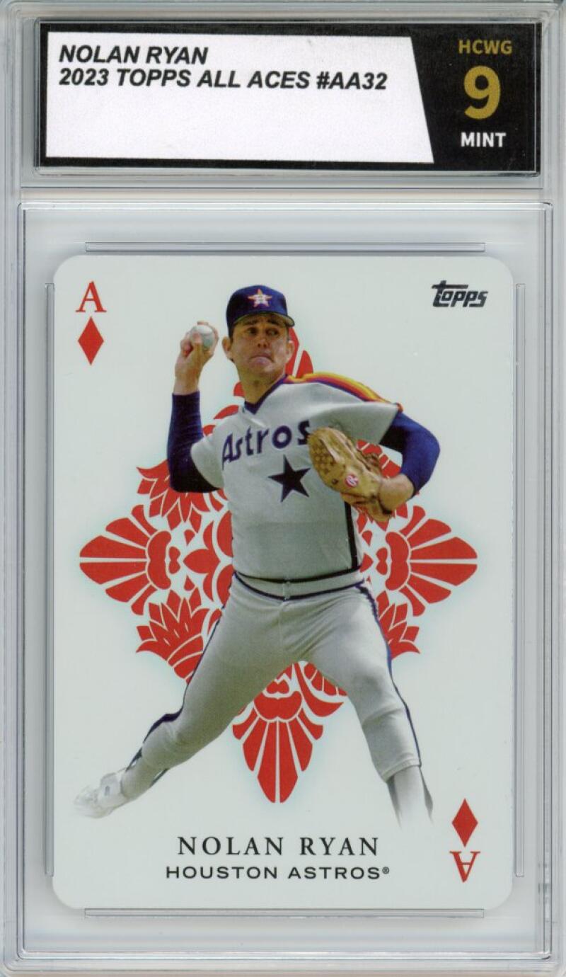 2023 Topps All Aces #AA32 Nolan Ryan Graded Mint HCWG 9 Image 1