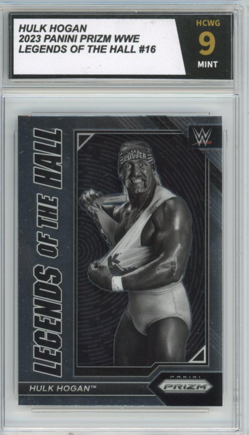 2023 Prizm WWE Legends of the Hall #16 Hulk Hogan Graded Mint HCWG 9 Image 1