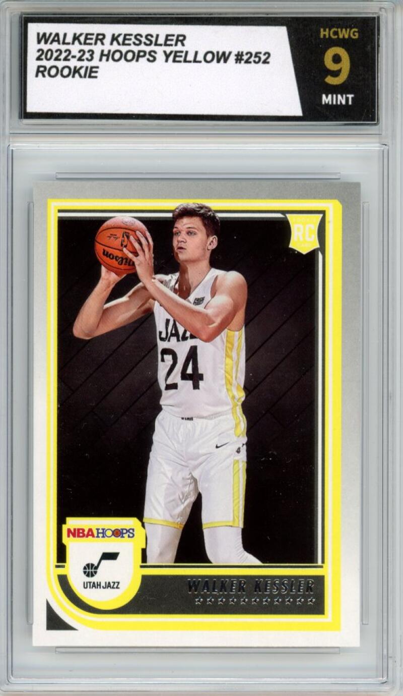 2022-23 Panini Hoops Yellow #252 Walker Kessler RC Rookie Mint HCWG 9 Image 1