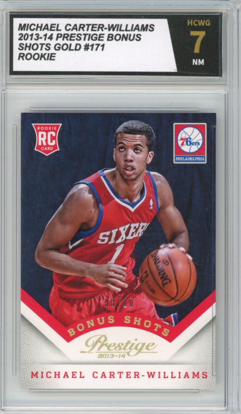 2013-14 Prestige Bonus Shots Gold #171 Michael Carter-Williams 3/10 RC HCWG 7 Image 1