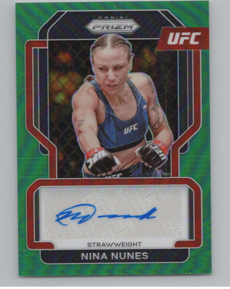 2022 Panini Prizm Signatures Prizms Green Nina Nunes  Auto  V98207 Image 1