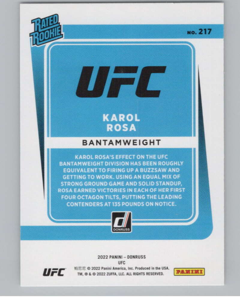 2022 Donruss #217 Karol Rosa Rated Rookies  RC Rookie   V98212 Image 2