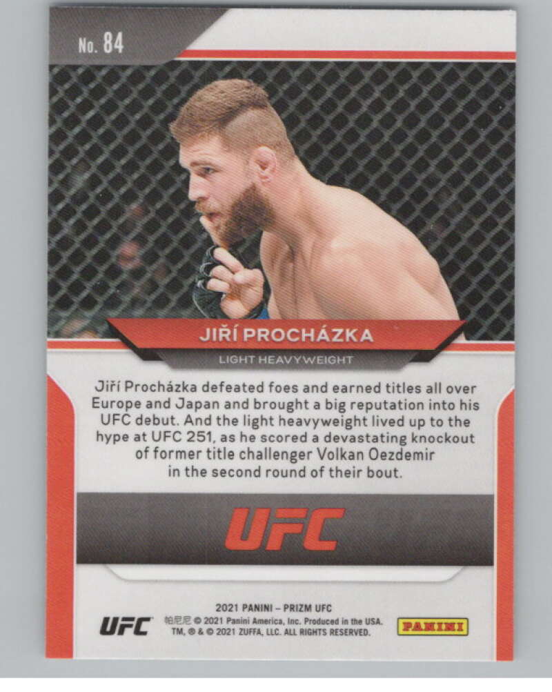 2021 Panini UFC #84 Jiri Prochazka Vertical Rookie RC  V98221 Image 2