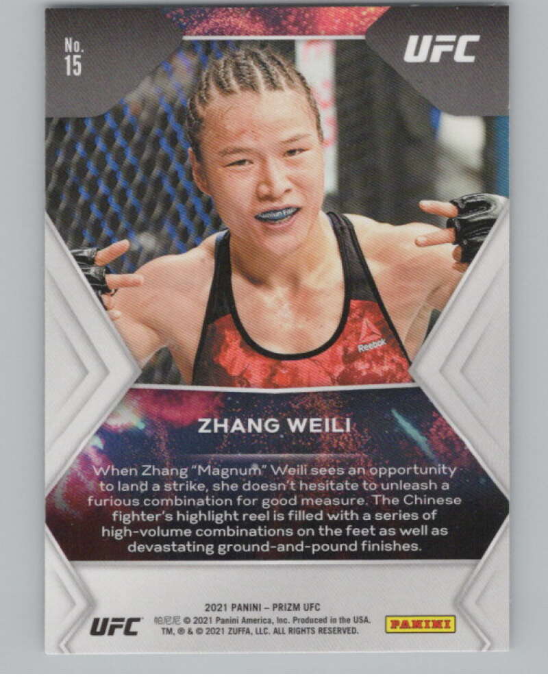 2021 Panini UFC Fireworks #15 Zhang Weili  Strawweight  V98223 Image 2