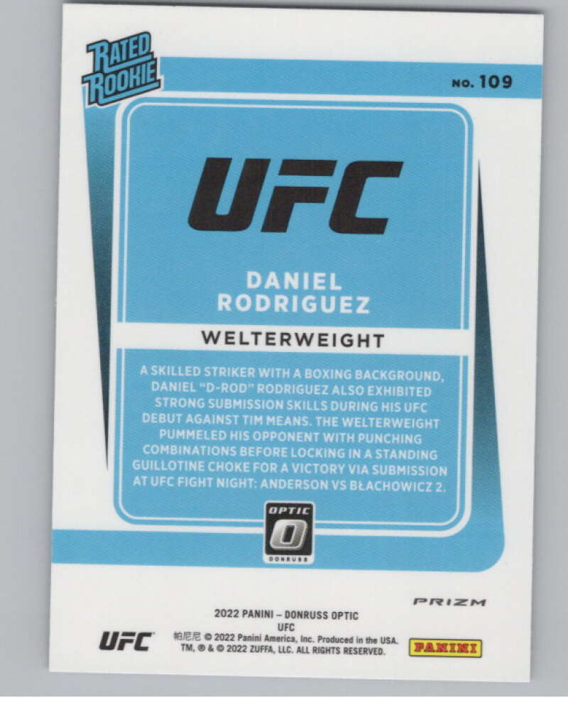 2022 Donruss Optic Blue Velocity #109 Daniel Rodriguez Rated Rookie  V98235 Image 2