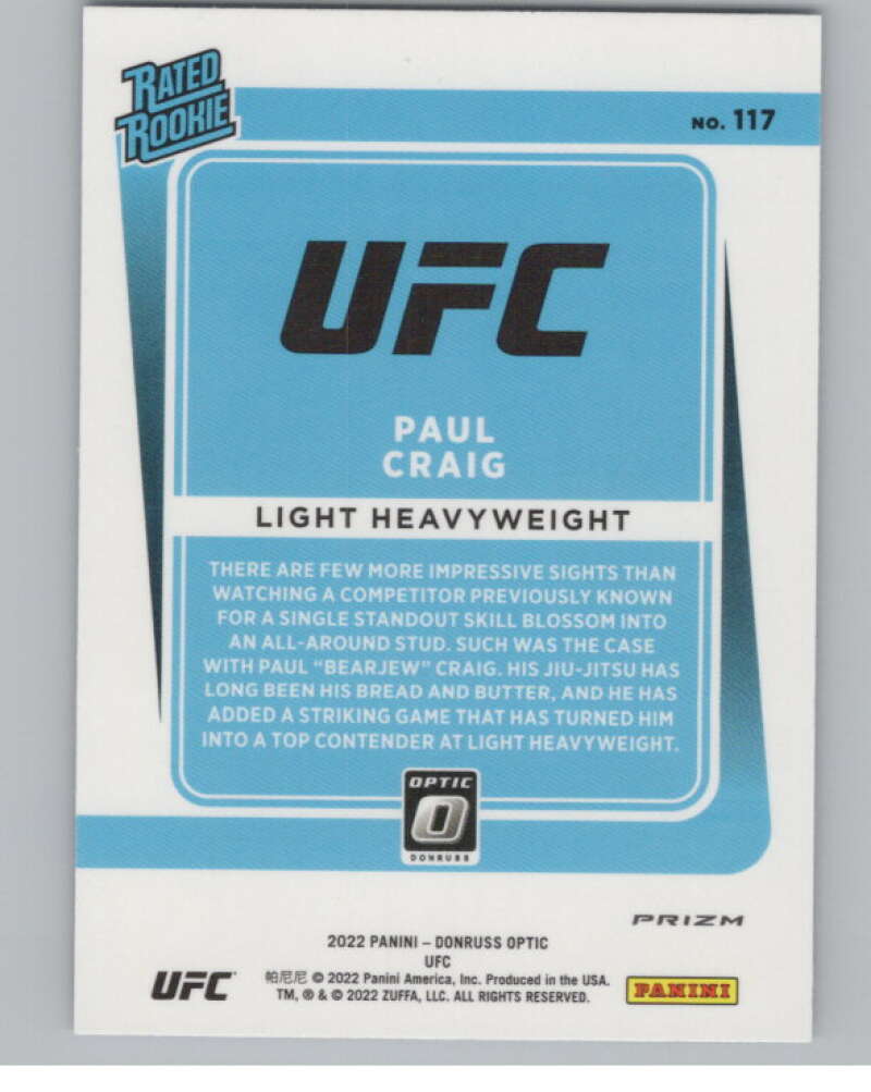 2022 Donruss Optic Blue Velocity #117 Paul Craig Rated Rookie   V98238 Image 2