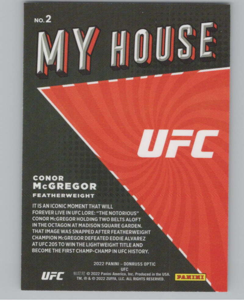 2022 Donruss Optic My House #2 Conor McGregor   V98247 Image 2