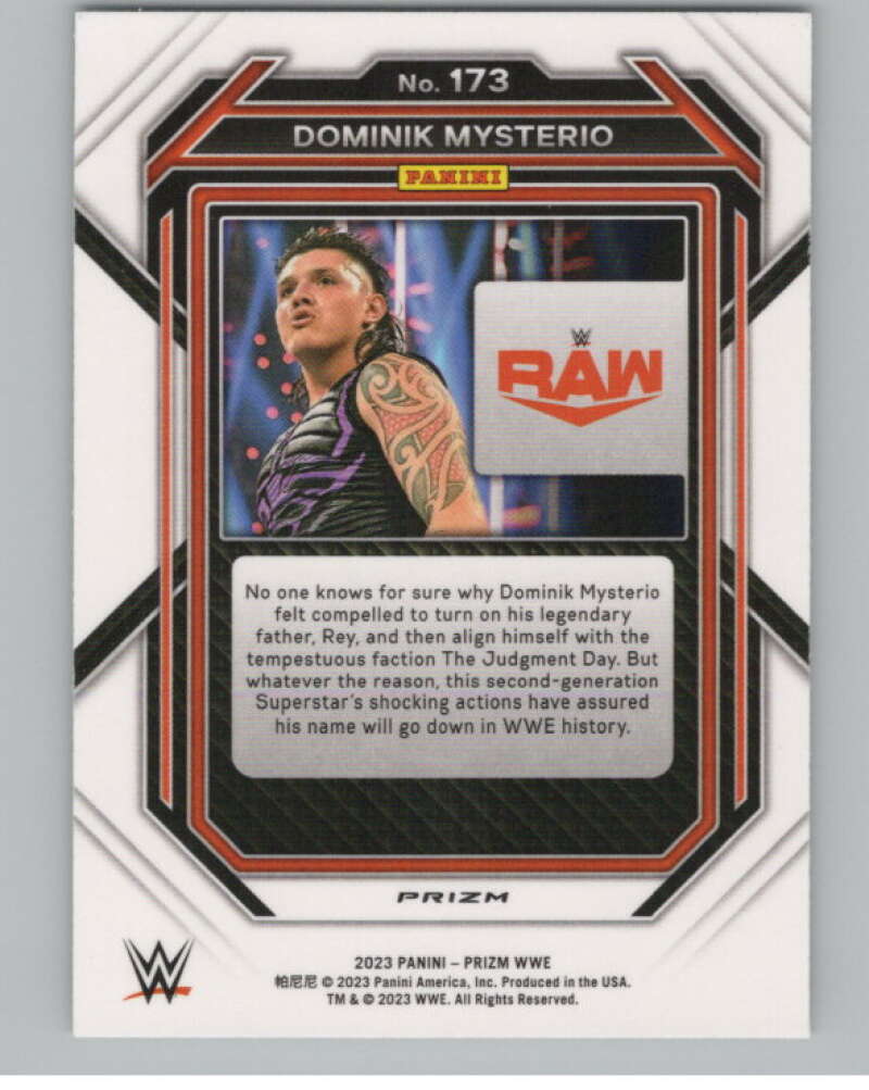 2023 Panini Prizm Vertical Prizms Green #173 Dominik Mysterio WWE  V98256 Image 2