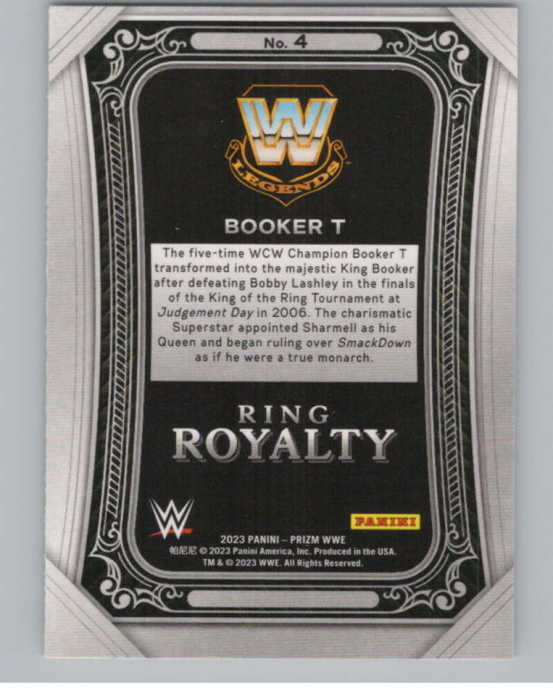 2023 Panini Prizm Ring Royalty #4 Booker T WWE  V98262 Image 2