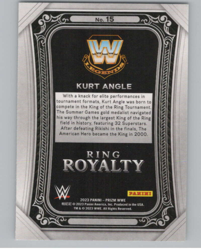 2023 Panini Prizm Ring Royalty #15 Kurt Angle WWE  V98263 Image 2