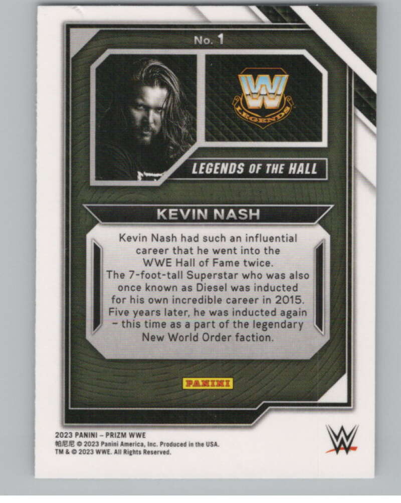 2023 Panini Prizm Legends of the Hall #1 Kevin Nash WWE  V98264 Image 2
