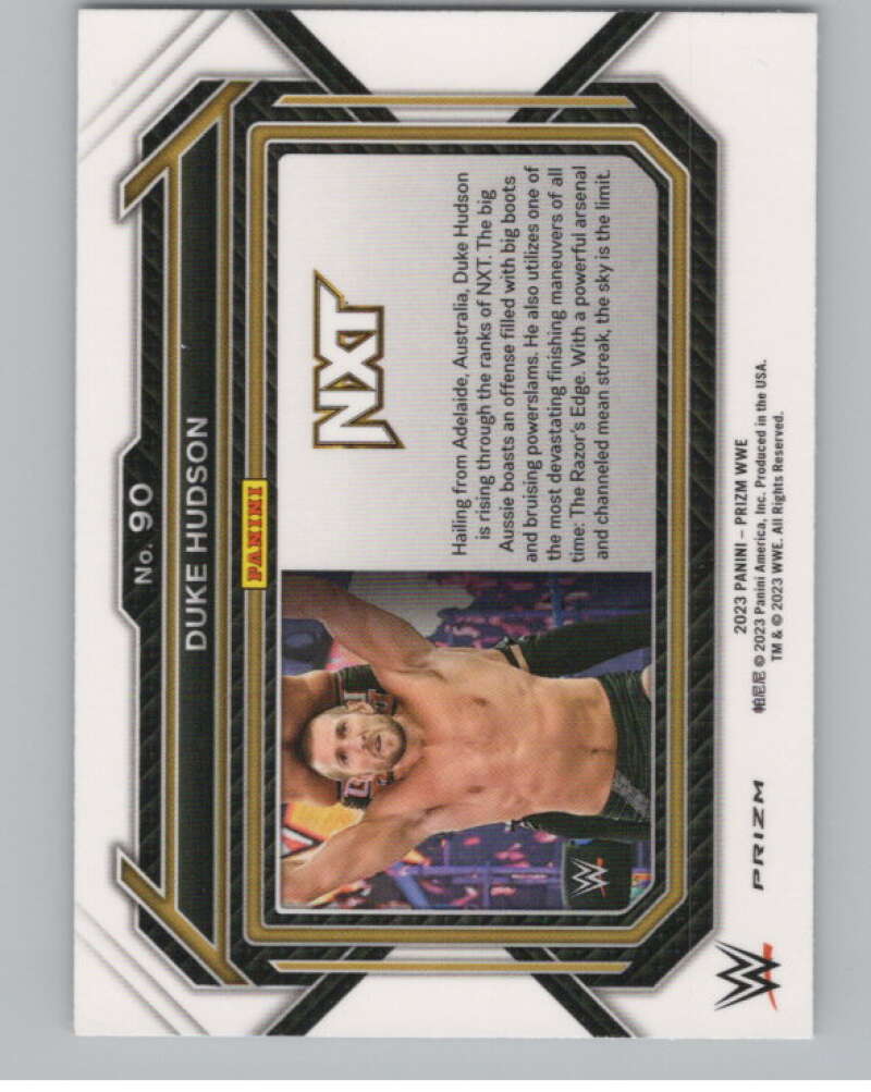 2023 Panini Prizm Horizontal Prizms Ice #90 Duke Hudson WWE  V98272 Image 2