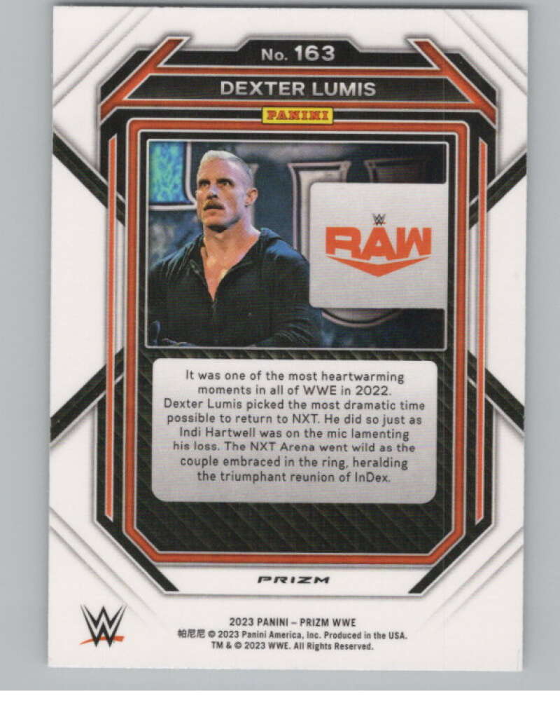 2023 Panini Prizm Vertical Prizms Ice #163 Dexter Lumis WWE  V98276 Image 2
