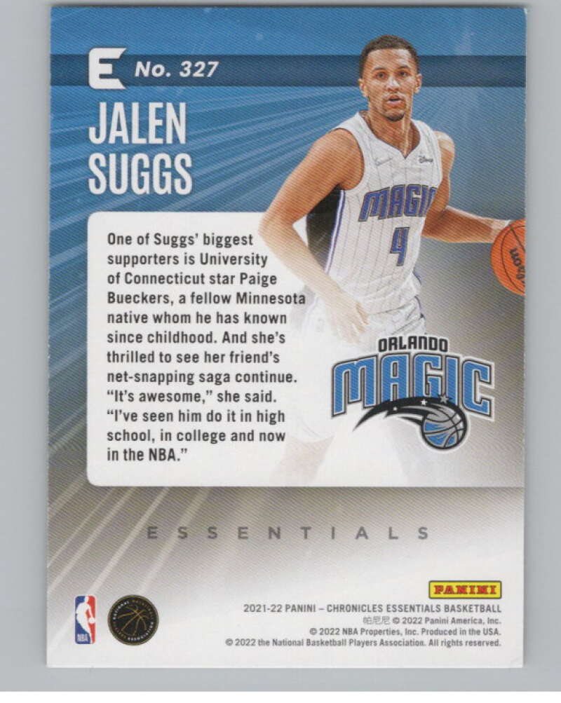 2021-22 Panini Chronicles #327 Jalen Suggs Essentials Rookie  V98291 Image 2