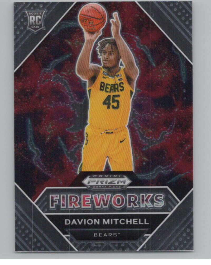 2021-22 Panini Prizm Draft Picks Fireworks #11 Davion Mitchell RC  V98299 Image 1