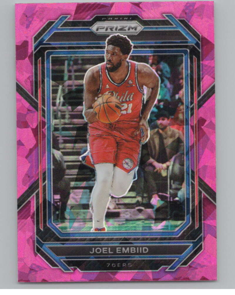 2022-23 Panini Prizm Prizms Pink Ice #34 Joel Embiid   V98311 Image 1