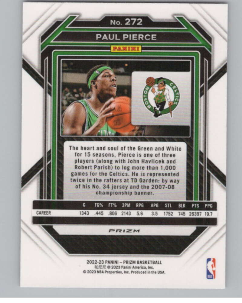 2022-23 Panini Prizm Prizms Pink Ice #272 Paul Pierce  V98323 Image 2