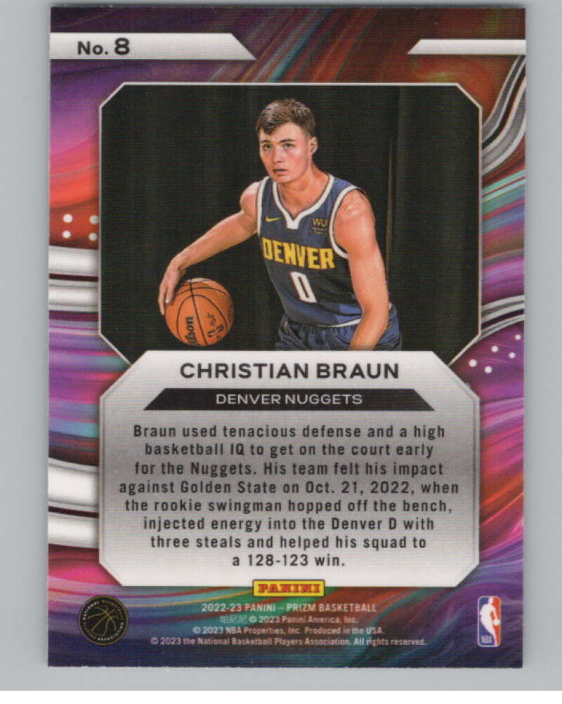 2022-23 Panini Prizm Instant Impact #8 Christian Braun  V98334 Image 2