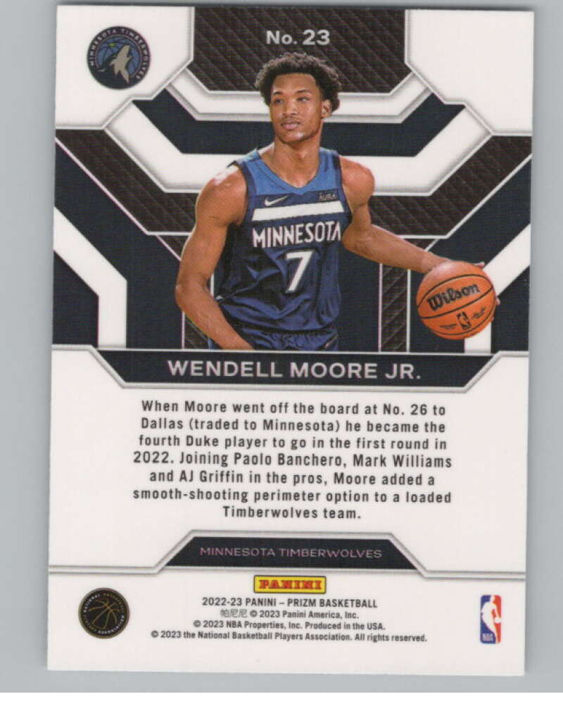 2022-23 Panini Prizm Emergent #23 Wendell Moore Jr.  V98342 Image 2