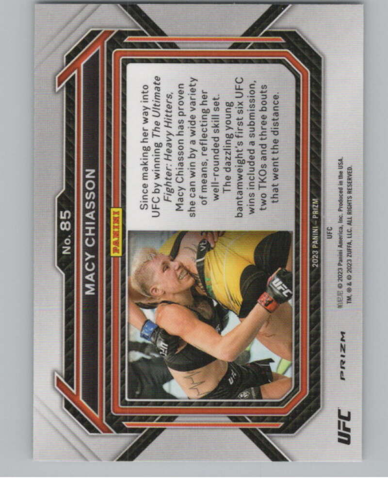 2023 Panini Prizm UFC Prizms Green #85 Macy Chiasson Horizontal  V98353 Image 2
