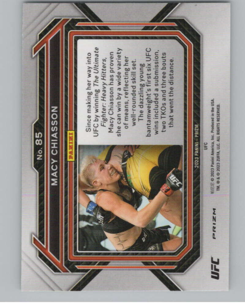 2023 Panini Prizm UFC Prizms Green #85 Macy Chiasson Horizontal  V98354 Image 2