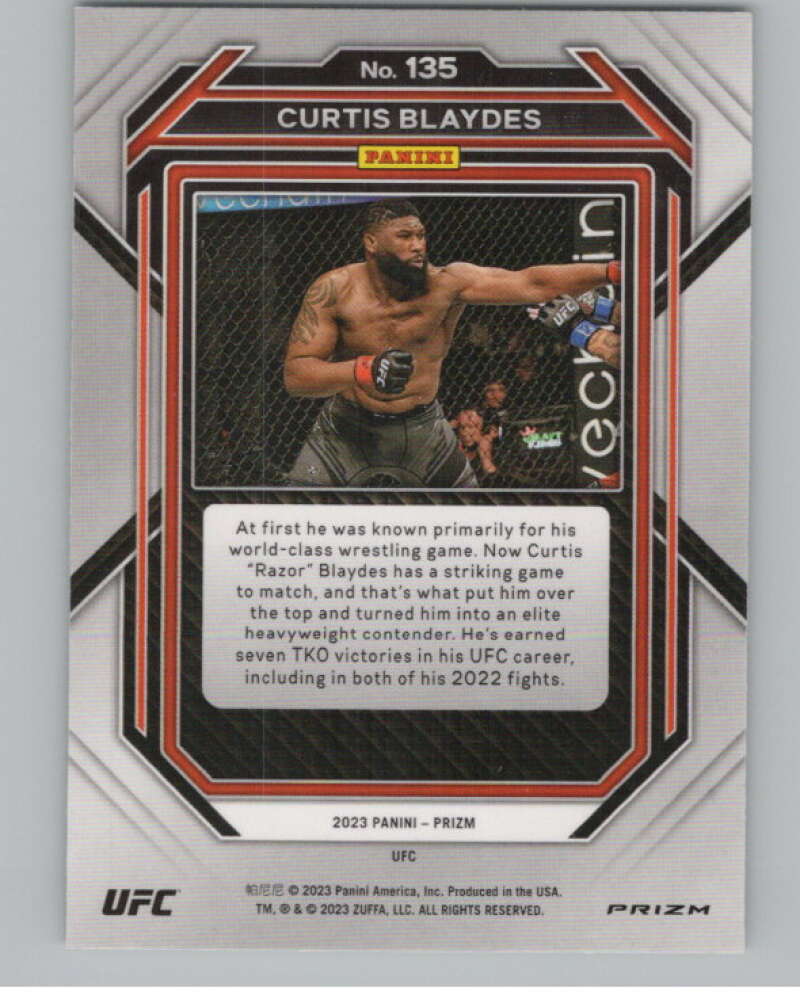 2023 Panini Prizm UFC Prizms Green #135 Curtis Blaydes Vertical  V98357 Image 2