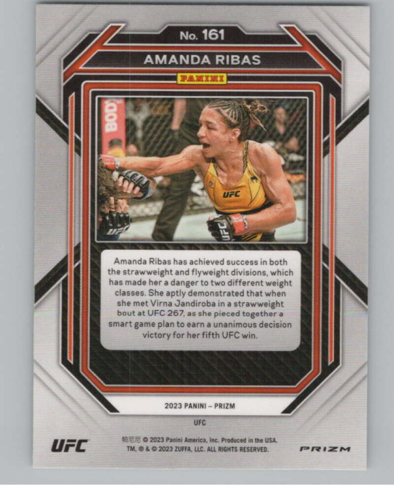 2023 Panini Prizm UFC Prizms Green #161 Amanda Ribas Vertical  V98359 Image 2