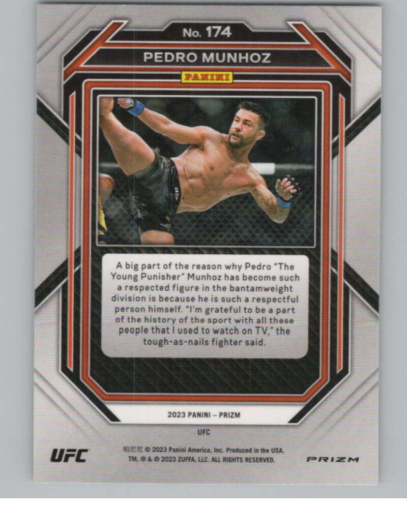 2023 Panini Prizm UFC Prizms Green #174 Pedro Munhoz Vertical   V98360 Image 2