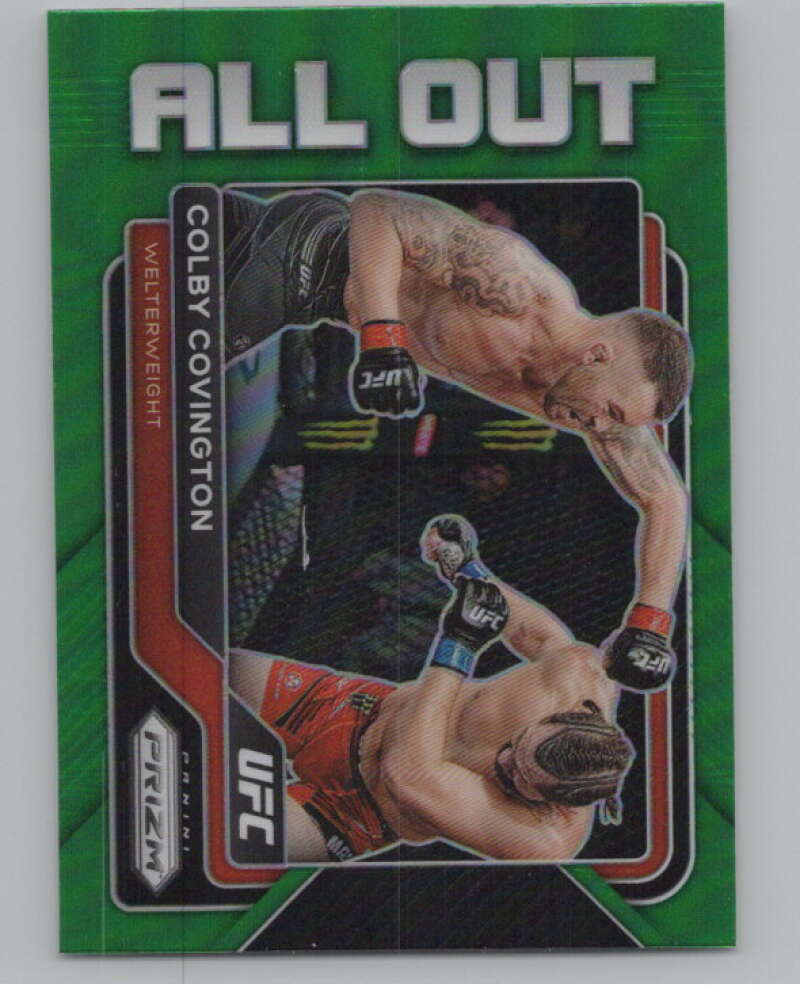2023 Panini Prizm UFC All Out Prizms Green #28 Colby Covington  V98364 Image 1