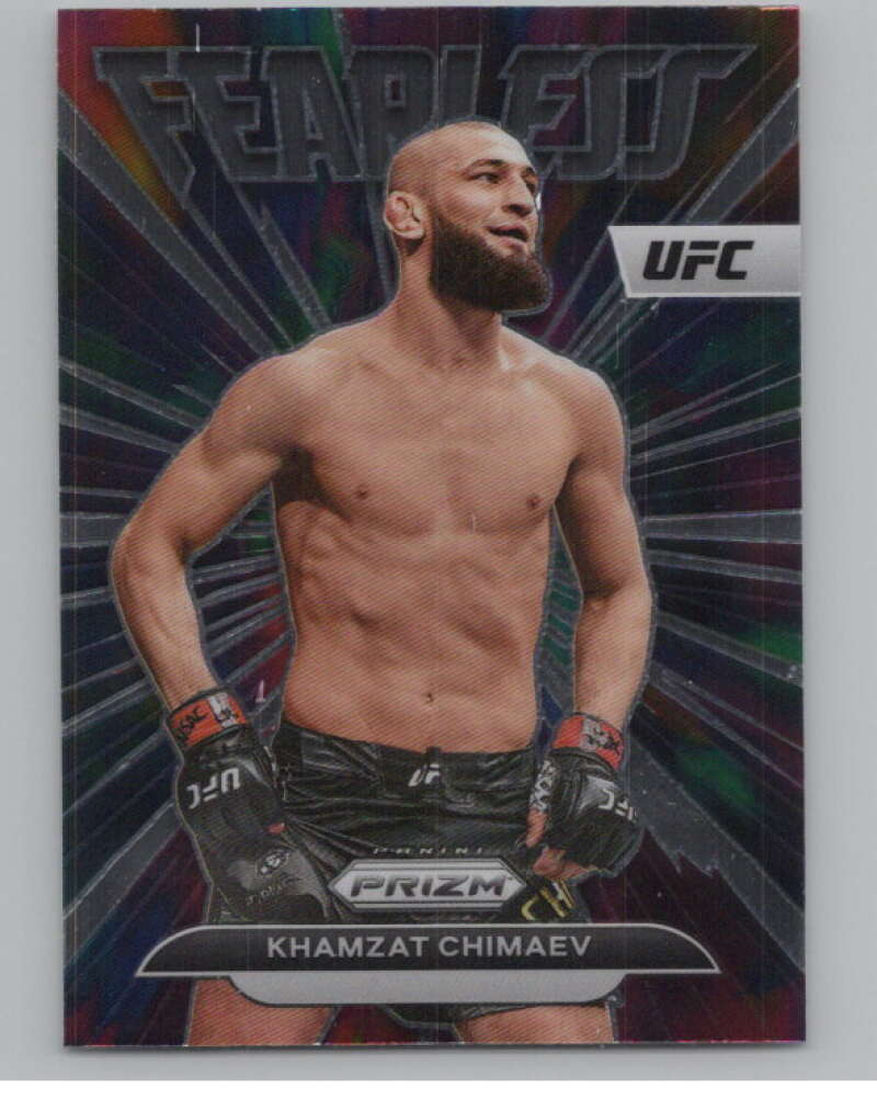 2023 Panini Prizm UFC Fearless #5 Khamzat Chimaev   V98366 Image 1