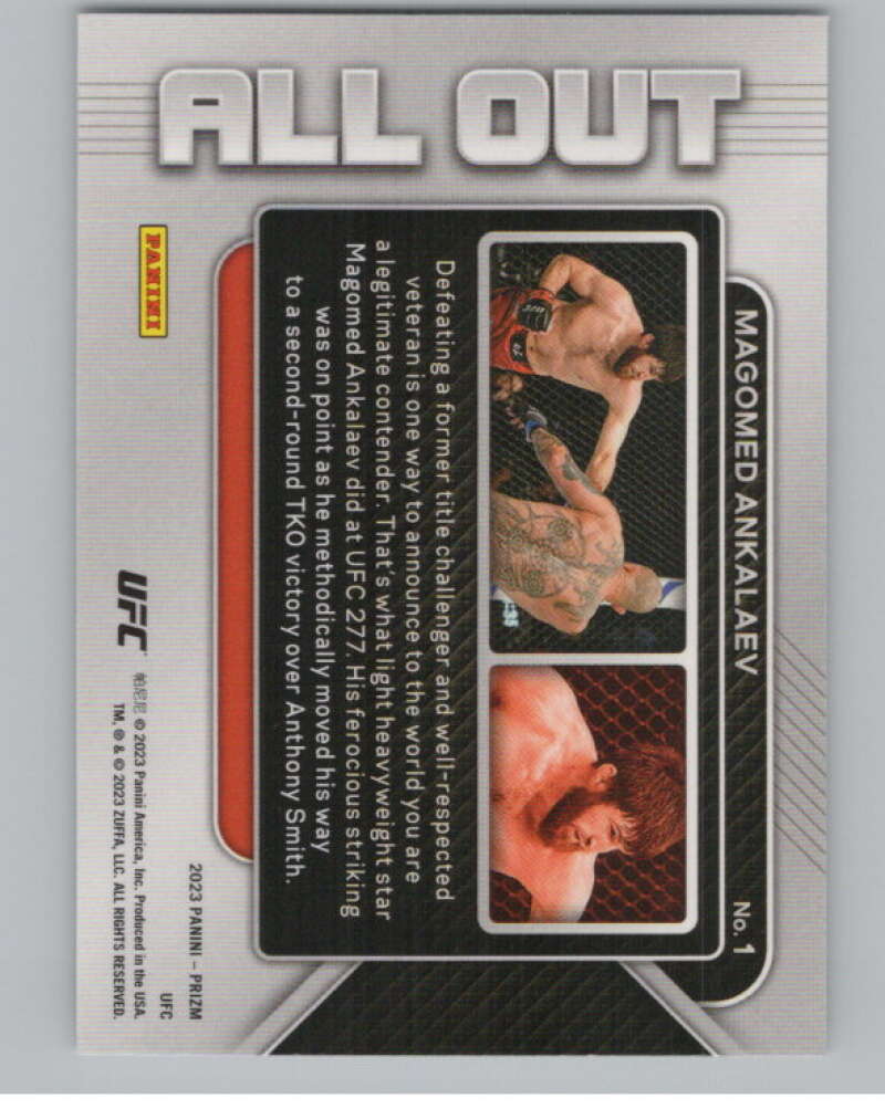 2023 Panini Prizm UFC All Out #1 Magomed Ankalaev  V98380 Image 2