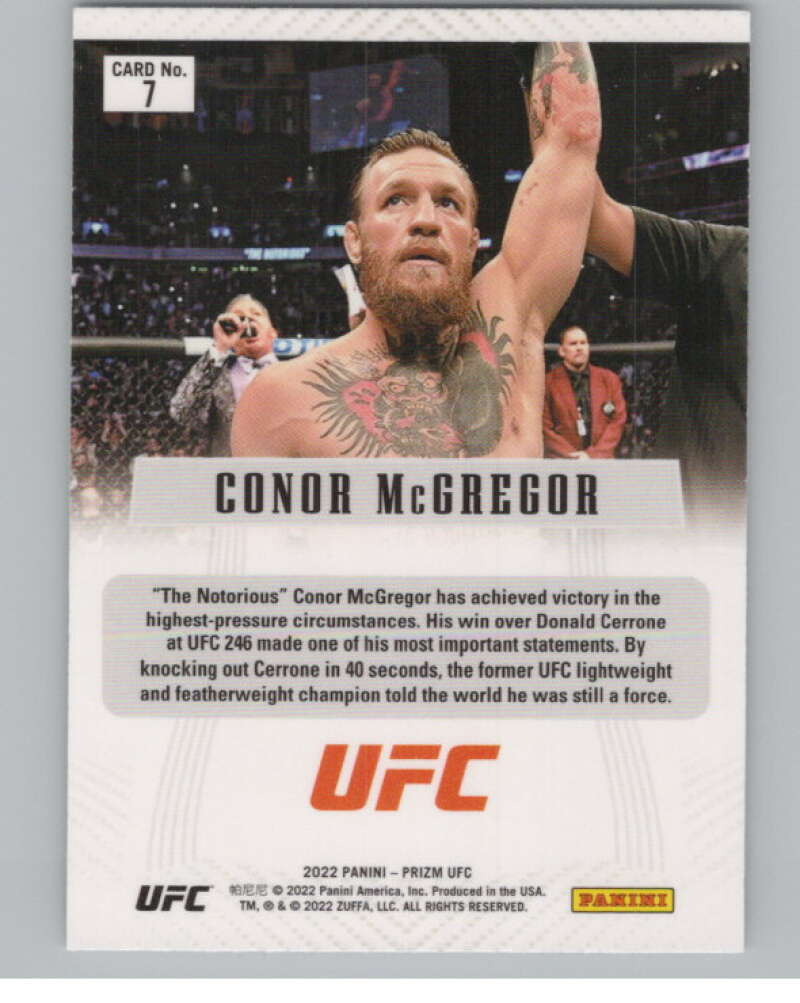 2022 Panini Prizm Prizm Flashback #7 Conor McGregor   V98388 Image 2