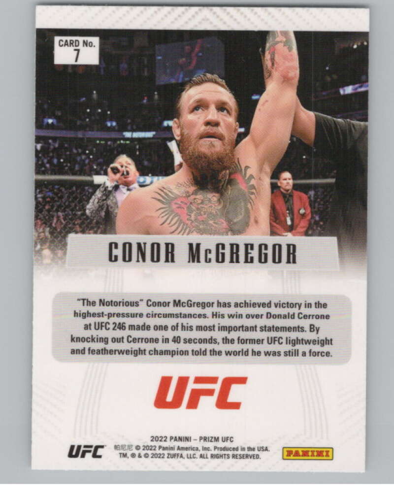 2022 Panini Prizm Prizm Flashback #7 Conor McGregor   V98389 Image 2