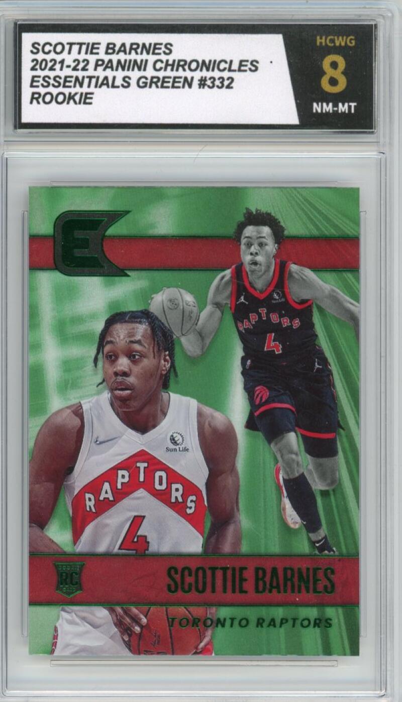2021-22 Chronicles Essentials Green #332 Scottie Barnes RC Rookie Mint HCWG 8 Image 1