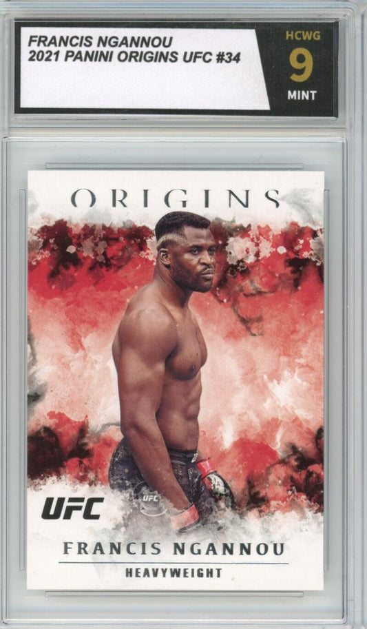 2021 Panini Origins UFC #34 Francis Ngannou Mint Graded HCWG 9 Image 1