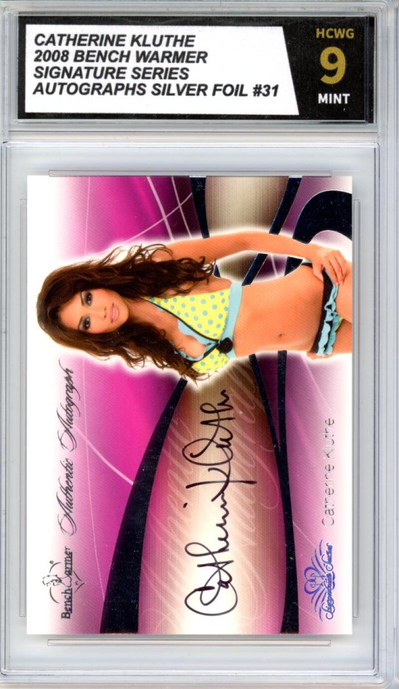 2008 Bench Warmer Signature Series Silver #31 Catherine Kluthe Auto Mint HCWG 9 Image 1