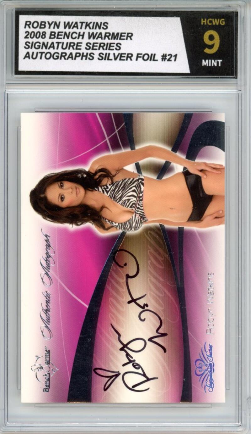 2008 Bench Warmer Signature Series Silver #21 Robyn Watkins Auto Mint HCWG 9 Image 1