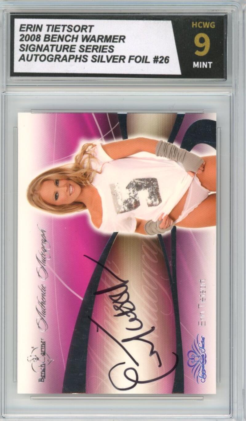 2008 Bench Warmer Signature Series Silver #26 Erin Tietsort Auto Mint HCWG 9 Image 1