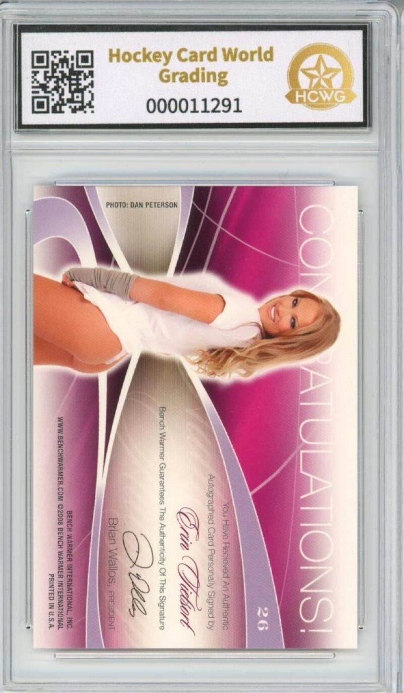 2008 Bench Warmer Signature Series Silver #26 Erin Tietsort Auto Mint HCWG 9 Image 2