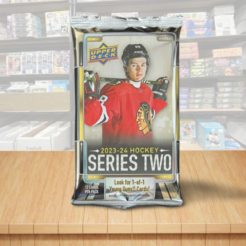 2023-24 Upper Deck Series 2 Hockey HOBBY Pack - 12 Cards Per Pack - Bedard RC ? Image 1