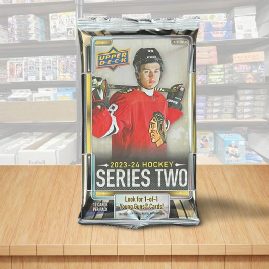 2023-24 Upper Deck Series 2 Hockey HOBBY Pack - 12 Cards Per Pack - Bedard RC ? Image 1