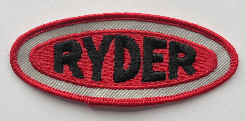 Ryder Truck Red, Black and Grey Vintage Patch 4.2"x1.75" Image 1