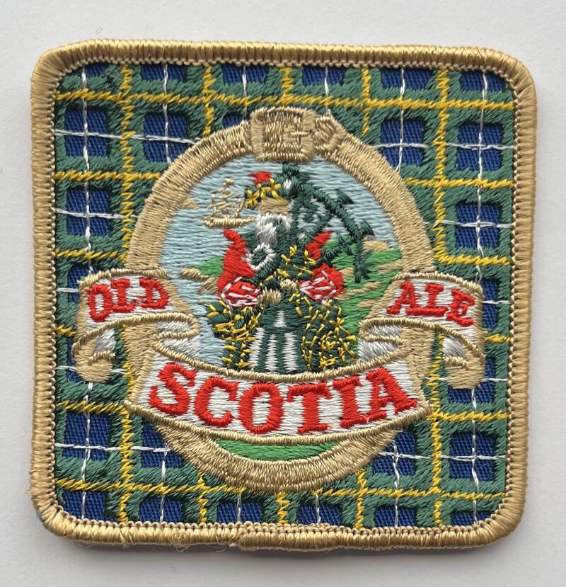 Old Scotia Ale Whiskey Distillery 1970's Vintage Patch 3"x3" Image 1