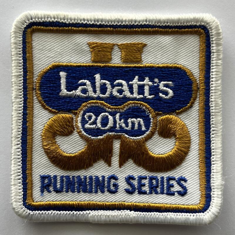 Labatt's Beer 20km Running Shoes Series Brewski Ale Vintage Patch 3"x3" Image 1