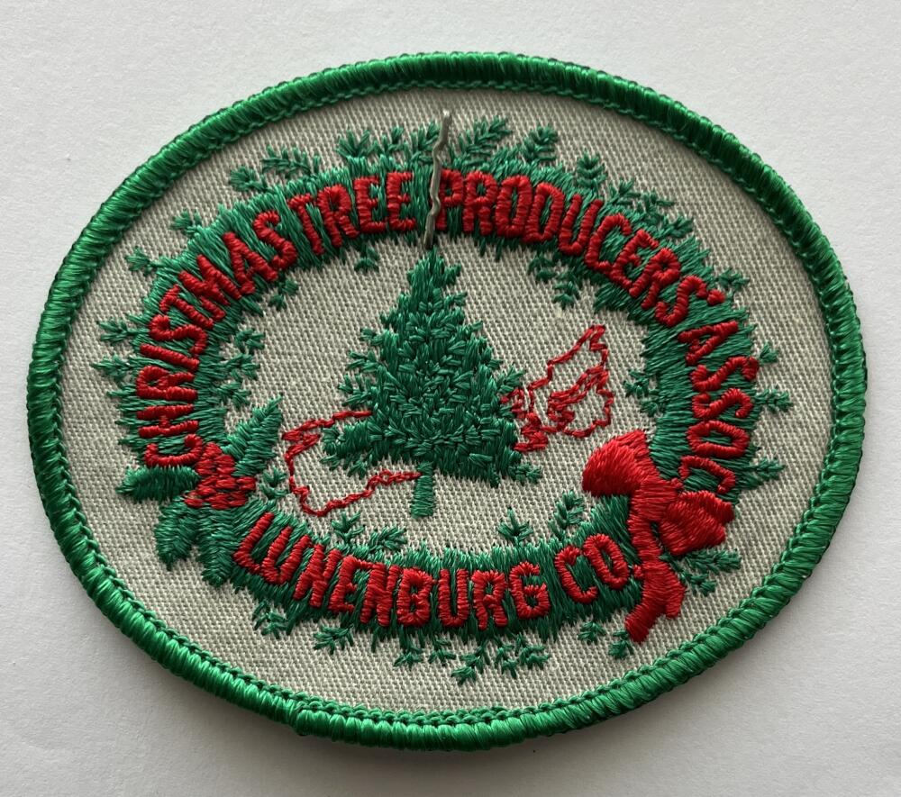 Lunenburg Co. Christmas Products Association Vintage Patch 3.2"x2.75" Image 1