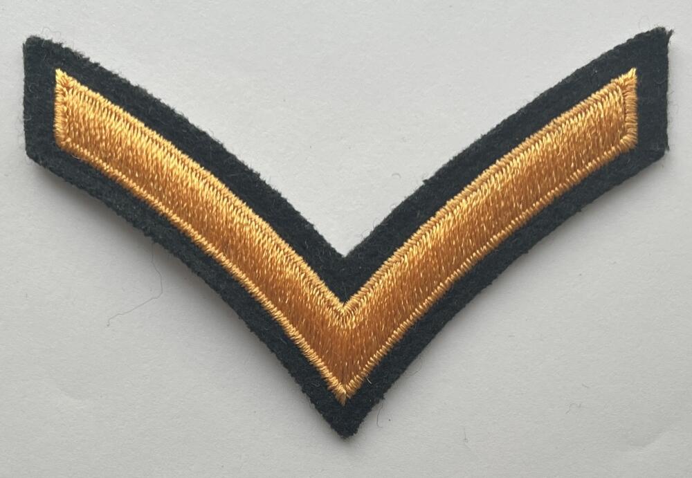 Canadian Military Army Private Embroidered One-Chevron Badge Patch 4"x2.5"  Image 1