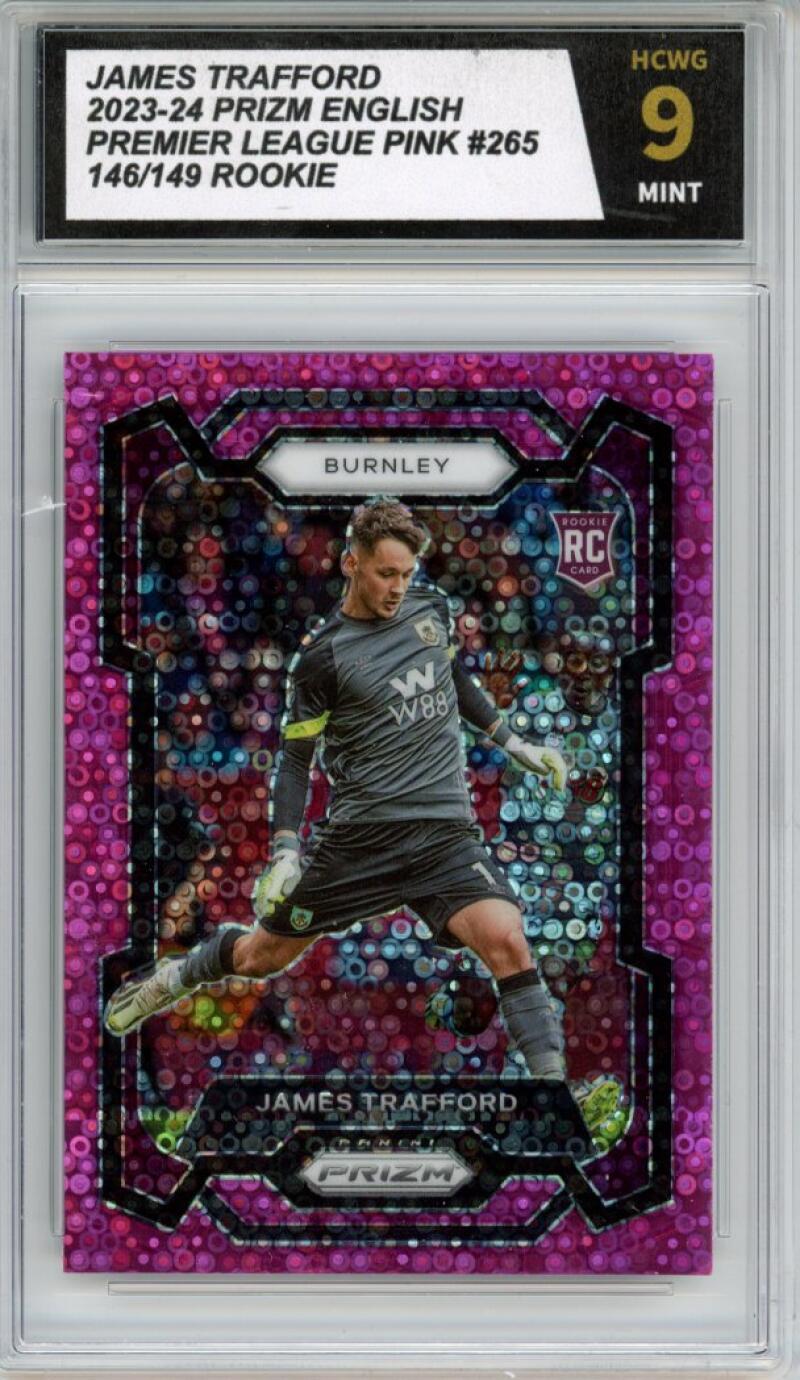 2023-24 Prizm English Premier League Pink James Trafford /149 Rookie HCWG 9 Image 1