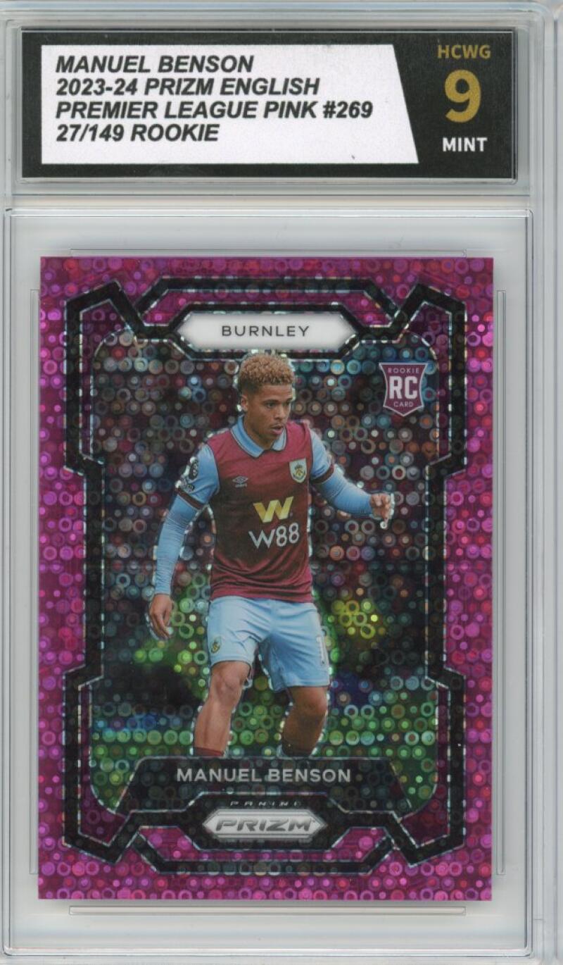 2023-24 Prizm English Premier League Pink Manuel Benson /149 Rookie HCWG 9 Image 1